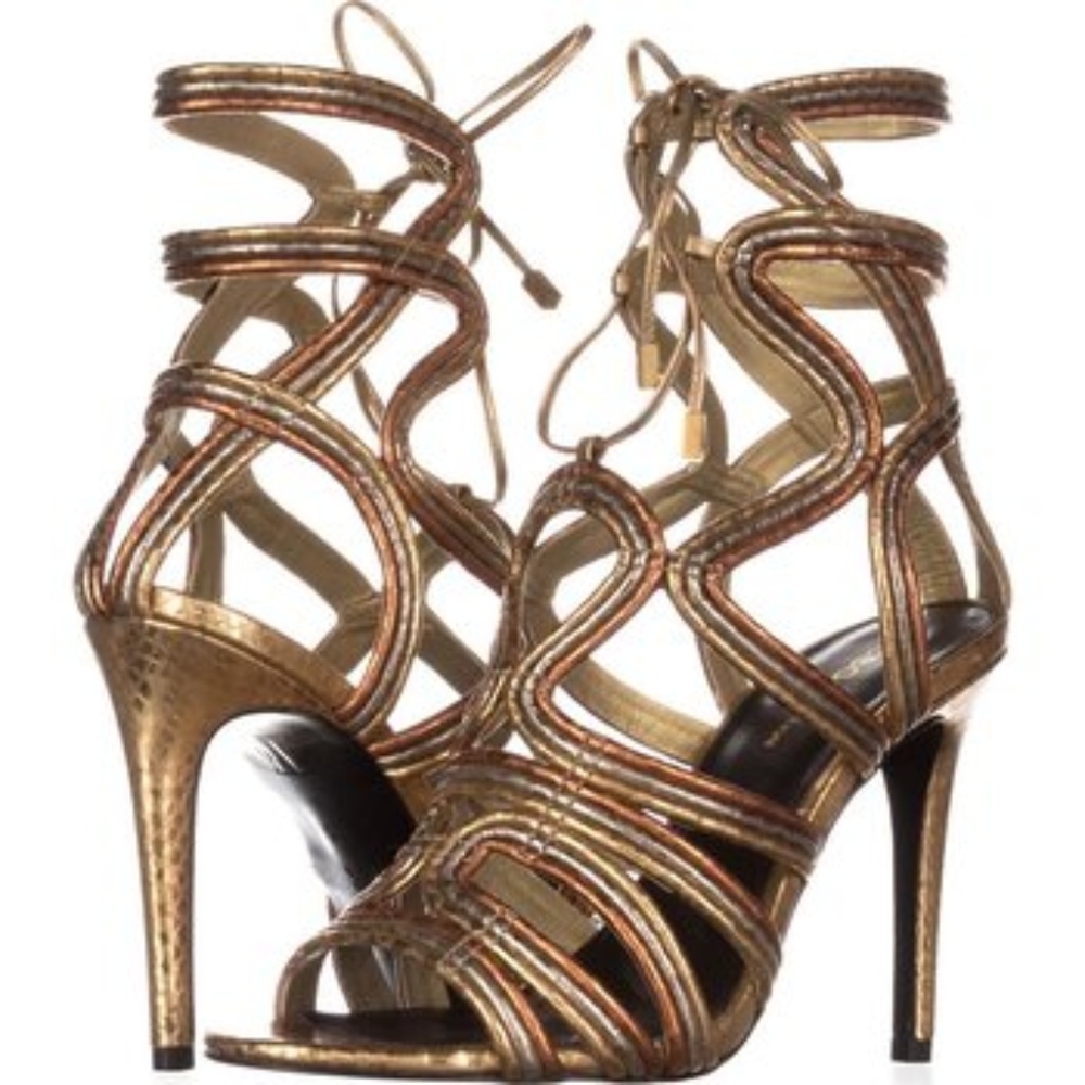 BCBG Metallic Heels Size 8 - Picture 1 of 5